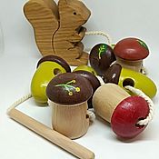 Куклы и игрушки handmade. Livemaster - original item Lacing-wooden toy Squirrel Katyusha. Handmade.