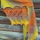 Mini Shawl Autumn asymmetrical shawl cape on the shoulders. Shawls. Bright Shawls by BorchankaZL. My Livemaster. Фото №4