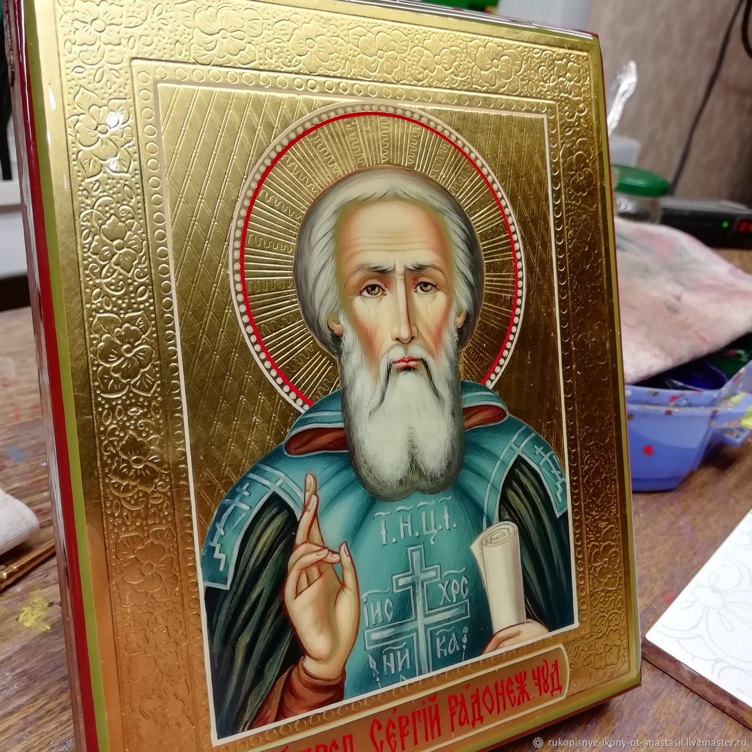 Икона: Святой Сергий Радонежский – заказать на Ярмарке Мастеров ...