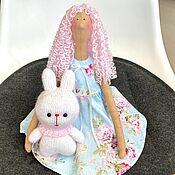 Tilda doll in lilac - textile dolls