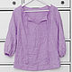 100% linen lavender boho blouse. Blouses. etnoart. Online shopping on My Livemaster.  Фото №2