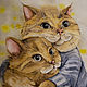 Картина акварелью "Моя сладкая Булочка". Коты. Нежность, Картины, Королев,  Фото №1