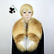 Chic detachable fur collar from fur bright red Fox. Collars. Mishan (mishan). Online shopping on My Livemaster.  Фото №2