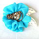 brooch 'blue orchid', Brooches, Moscow,  Фото №1