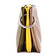 Женская кожаная сумка "Трио" (жёлтый/капучино/олива). Сумка через плечо. Кожинка. Ярмарка Мастеров.  Фото №4