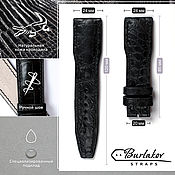 Украшения handmade. Livemaster - original item Crocodile strap 24 mm. Handmade.