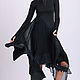 Черное платье с плиссированная юбка. Платья. METAMORPHOZA Veselina. Интернет-магазин Ярмарка Мастеров.  Фото №2