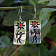 Earrings and pendant Rock Carvings made of silver with corals RO0034. Jewelry Sets. Sunny Silver. My Livemaster. Фото №5