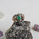 Golden Barahir ring with emerald 'Aragorn Ring'. Rings. Unusual Gemstone Jewelry. My Livemaster. Фото №4