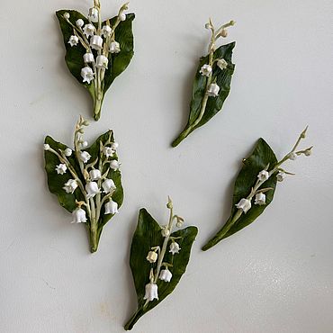 Украшения ручной работы. Ярмарка Мастеров - ручная работа Брошь "Ландыш". Handmade.