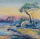 Landscape with pastels.The Painting 'Morning', Pictures, Krasnoyarsk,  Фото №1