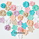 Shabby knitted flowers in the set, Flowers artificial, Sosnovyj Bor,  Фото №1