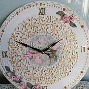 Для дома и интерьера handmade. Livemaster - original item Classic Rose Garden Clock. Handmade.