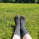 RussianSocks Носки вязаные серые мужские гольфы шерстяные. Носки. RussianSocks ВЯЗАНЫЕ НОСКИ ВАРЕЖКИ. Ярмарка Мастеров.  Фото №7