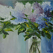 Картины и панно handmade. Livemaster - original item Lilac painting, oil on canvas, 40 x 30. Handmade.