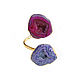 Ring with quartz druse 'Dawn' crimson ring, lilac. Rings. Irina Moro. Online shopping on My Livemaster.  Фото №2