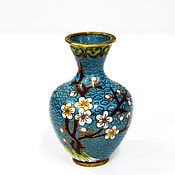 Винтаж handmade. Livemaster - original item Miniature Vase Brass with Enamel Cloisonne China. Handmade.