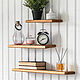 Wall shelf in natural color, 45 cm. Shelves. Foxwoodrus. My Livemaster. Фото №5