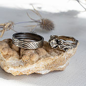 Украшения handmade. Livemaster - original item Wedding rings in white gold and moissanite. Handmade.