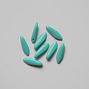 Материалы для творчества handmade. Livemaster - original item bead 16h5 mm. Daggers Petals. Czech. color Jade. Handmade.