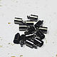 End caps for cords 5 mm color black metal, Accessories for jewelry, Solikamsk,  Фото №1