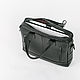 Men's business document bag A4 'Solomon' (Black). Men\'s bag. DragonBags - Men's accessories. My Livemaster. Фото №7