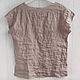 Beige blouse made of 100% linen. Blouses. LINEN & SILVER ( LEN i SEREBRO ). Ярмарка Мастеров.  Фото №4