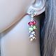 Pearl cluster earrings. Earrings. Elena (luxus-stil). My Livemaster. Фото №4