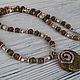 Necklace with a pendant of stones unakite. Necklace. Magic box. My Livemaster. Фото №4