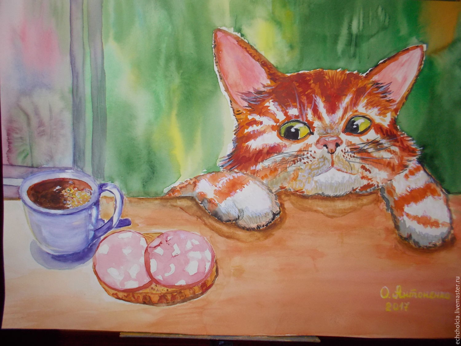 Кот и блины в живописи