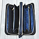Genuine ostrich leather purse in dark blue color!. Man purse. SHOES&BAGS. My Livemaster. Фото №4