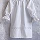 Christening dress 'Xenia'. Baptismal shirt for girls. Baptismal shirts. Happy White. Online shopping on My Livemaster.  Фото №2
