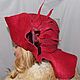 Wine-colored felt hat with chocolate veil. Hats1. Fashion workshop madam YLora. Online shopping on My Livemaster.  Фото №2