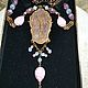 Antique Czech necklace with pink glass, Vintage necklace, Moscow,  Фото №1