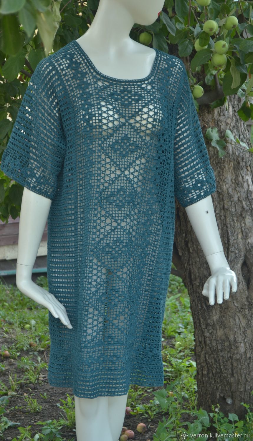 Clothing. Dresses.Dress knitted. Fair masters - handmade. Handmade dress. Dress casual. Clothing. Dress knit `Needles`. Dark green. Handmade.  Shop masters of Dominica.
