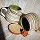 Tea Pair Ceramic Mugs. Single Tea Sets. Studio Good Cat. My Livemaster. Фото №6