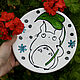 My neighbor Totoro is a plate with a Miyazaki pattern. Plates. DASHA LEPIT | Ceramic tableware (dashalepit). My Livemaster. Фото №4