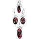 Set "Rhodonite" silver filigree, Jewelry Sets, Moscow,  Фото №1