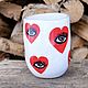 Order Drawings of eyes with eyelashes in hearts Mug with eyes Cup to order. DASHA LEPIT | Ceramic tableware (dashalepit). Livemaster. . Mugs and cups Фото №3