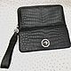 Crocodile leather clutch bag in black!. Man purse. SHOES&BAGS. Online shopping on My Livemaster.  Фото №2