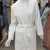 Одежда handmade. Livemaster - original item Linen waffle robe. Summer light robe. 100% linen. Softened.. Handmade.
