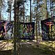 Флюрные полотна «Трилогия» Светится в UV Фестивальный Декор Баннер. Декор. ANAHART. Интернет-магазин Ярмарка Мастеров.  Фото №2