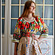 Order Dress with poppies, Russian Slavic 'Polyanochka'. Kupava - ethno/boho. Livemaster. . Dresses Фото №3