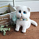 White kitty Busya. Felted Toy. handmade toys by Mari (handmademari). My Livemaster. Фото №6
