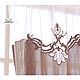 Linen curtains with a transparent insert and voluminous embroidery. Curtains1. Linenburg. My Livemaster. Фото №4