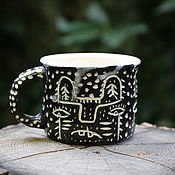 Посуда handmade. Livemaster - original item A Mug with a Suspicious Rabbit. Handmade.