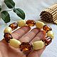 Bracelet from Baltic amber, barrels. Bead bracelet. Mark Amberstein, sale amber products. My Livemaster. Фото №5