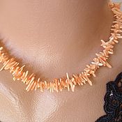 Работы для детей, handmade. Livemaster - original item beads: Natural coral hedgehogs coral color. Handmade.