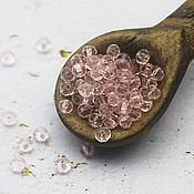 Материалы для творчества handmade. Livemaster - original item Glass Rondel Beads 4 mm Pink Peach 70 pcs. Handmade.