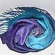 Men's felted scarf 'Seascape', Scarves, Moscow,  Фото №1